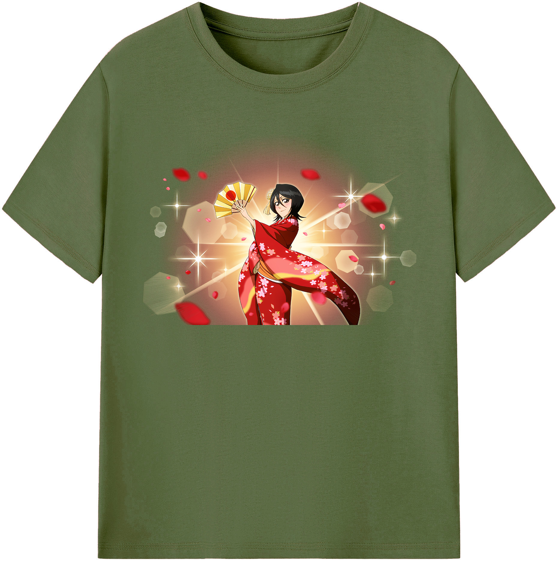 （画像用） ブリーチ 朽木ルキア BLEACH Kuchiki Rukia 綿100％半袖Tシャツ（フロントプリント）